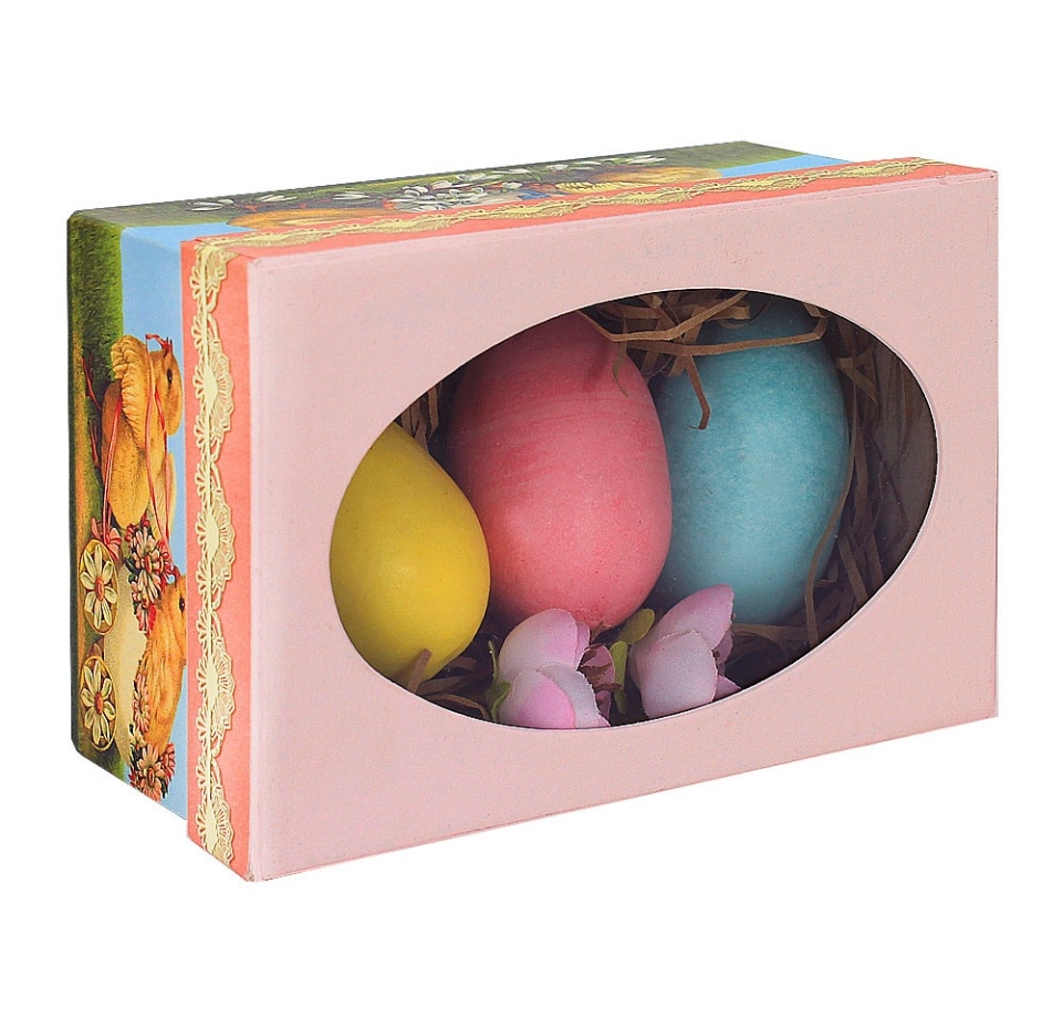 

Набор глицеринового мыла «Пасхальные яйца» в подарочной коробке, «Душистыя радости», 3 шт.*40 г