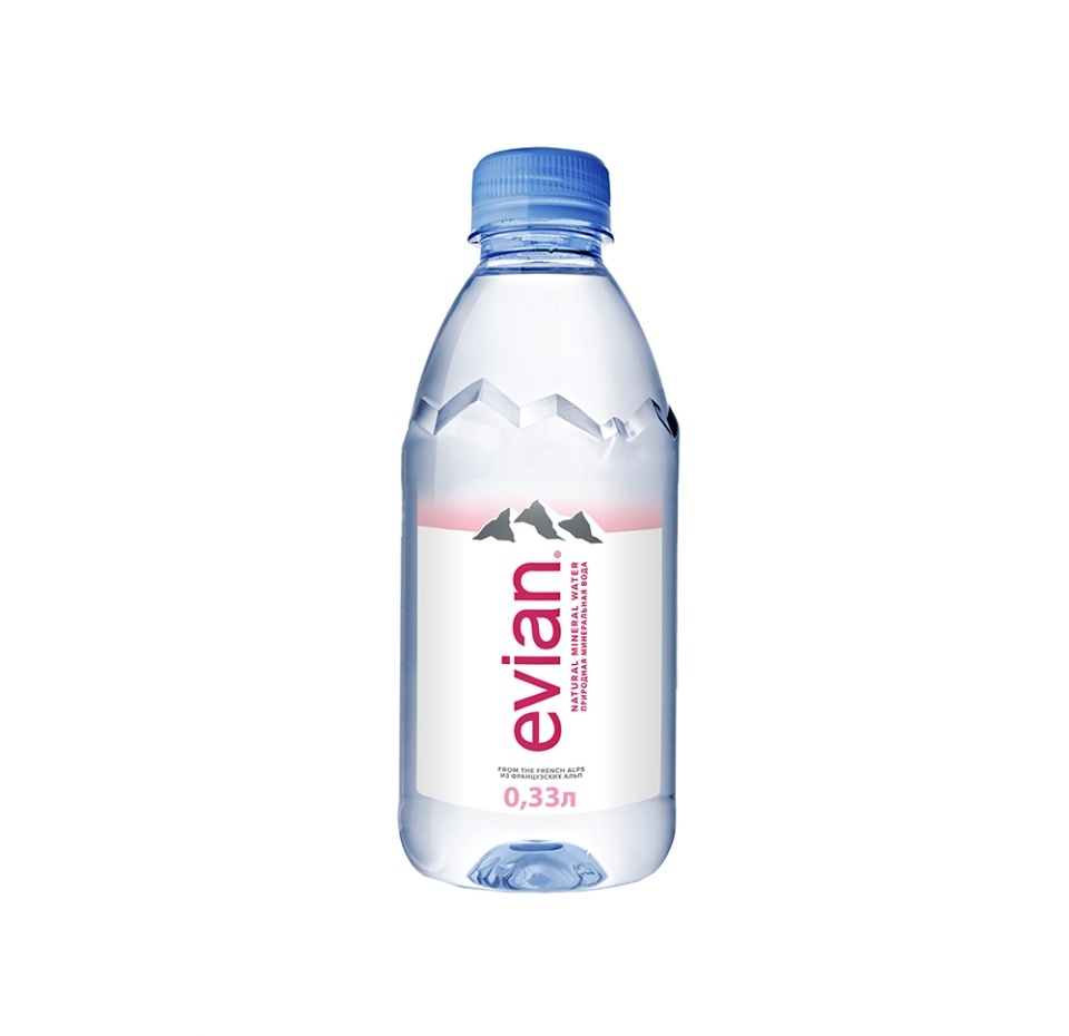 

Вода минеральная Evian природная питьевая столовая негазированная 0.33 л