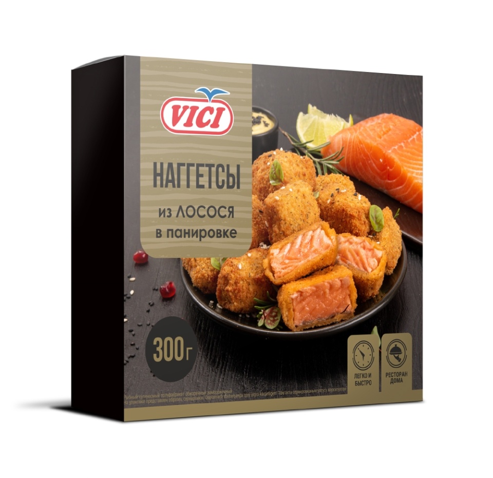 

Наггетсы Vici лососевые филе-кусочки в панировке 300 г