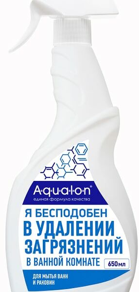 Средство чистящее Aqualon Чистая ванна Средство для мытья ванн раковин кафеля 650мл