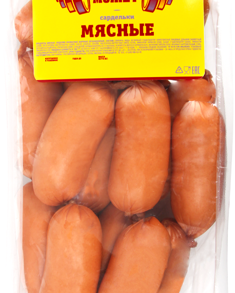 Сардельки ПАПА МОЖЕТ Мясные МГС б/о вес до 1.2 кг