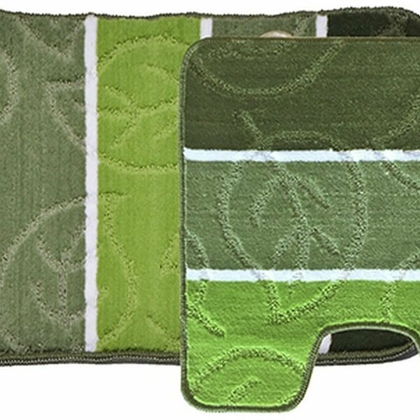 Комплект ковриков для ванной комнаты и туалета Dasch 80х50 см ворсовый зеленый