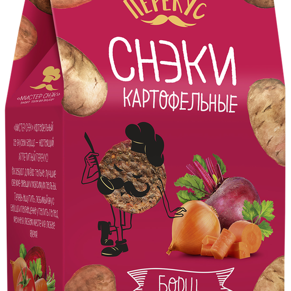 Снеки картофельные АППЕТИТНЫЙ ПЕРЕКУС Борщ, с семенем льна