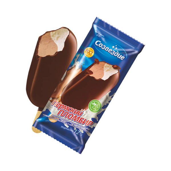 Мороженое Созвездие Пермский пломбир эскимо ванильно-шоколадное