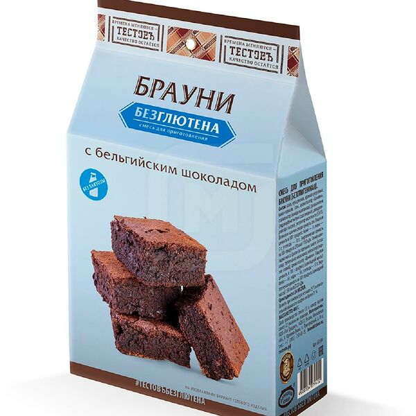 Смесь для выпечки Тестовъ Брауни Без глютена, 400 г