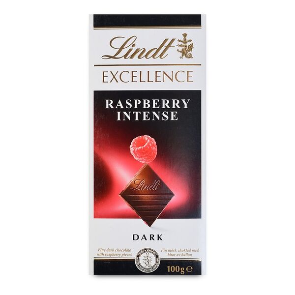 Шоколад тёмный Lindt Excellence с кусочками малины