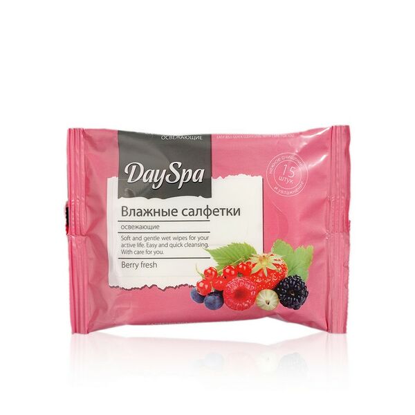 Влажные салфетки Day Spa Освежающие ягоды 15 шт