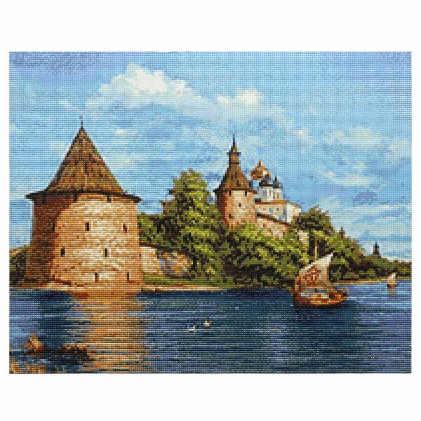 Cr 540055 Алмазная мозаика 'Псковский кремль', 50*40см, Cristyle