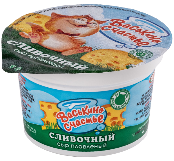 Сыр плавленный Васькино счастье Легкий сливочный 50%