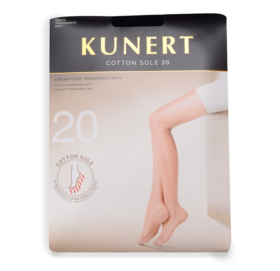 

Колготки Kunert Cotton Sole черные, 20 den, размер 1