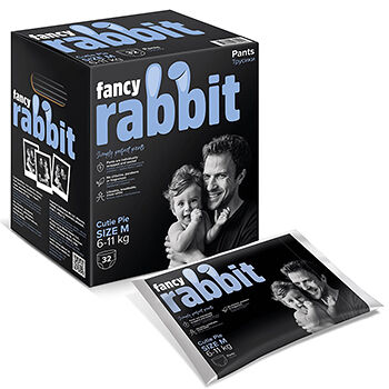 Трусики-подгузники Black Rabbit, M (6–11 кг), 32 шт.