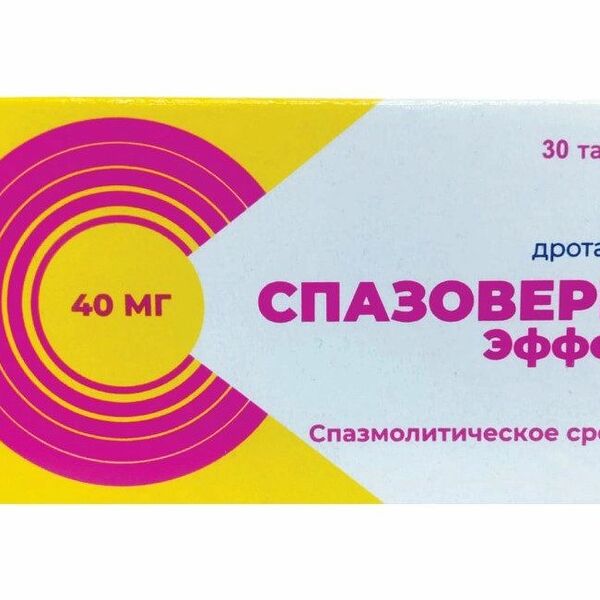 Спазоверин Эффект Таблетки 40 мг 30 шт