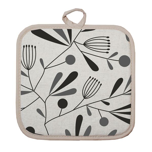 Прихватка Вишенки ч/б, 18х18 см