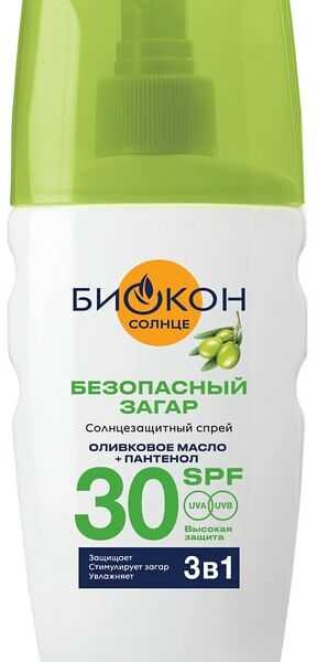 Спрей солнцезащитный Биокон 3в1 SPF 30 160мл