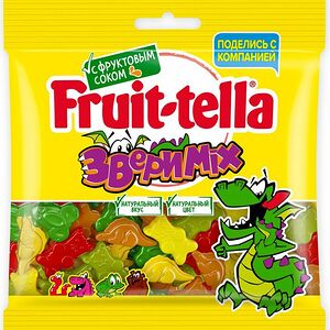 Жевательный мармелад Fruit-tella Звери Mix 150г