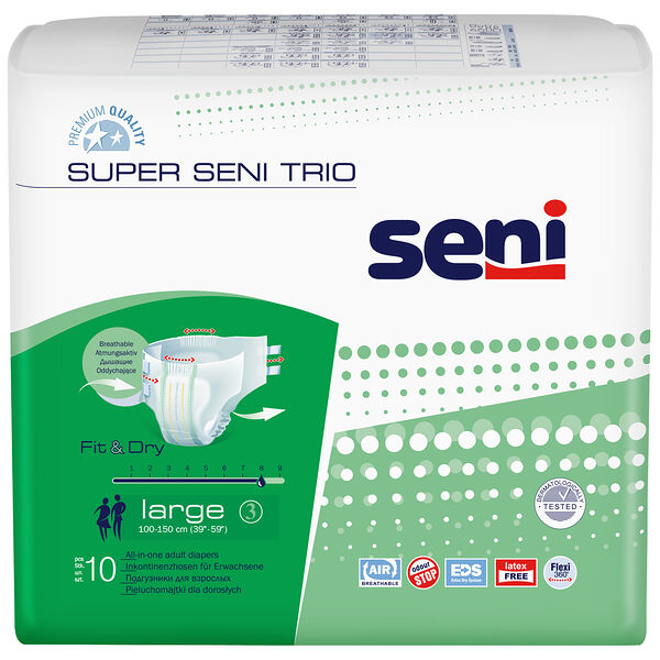 Seni Super Trio Подгузники для взрослых L 10 шт