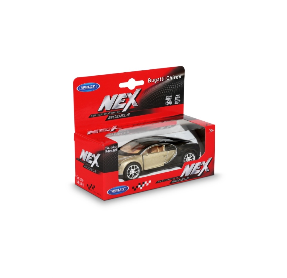 

Игрушка Welly модель машины 1:38 с пруж. мех., BUGATTI CHIRON, Китай
