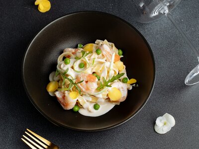 Паста с креветками