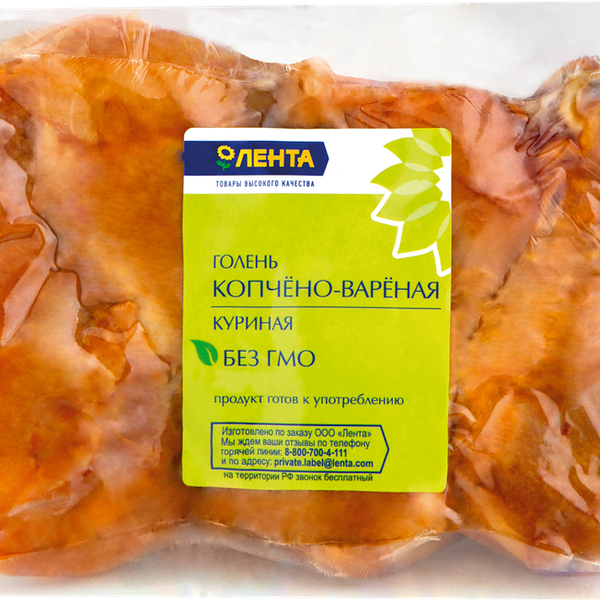 Цыпленок бройлер ЛЕНТА голень в/к в/у вес до 1.1 кг