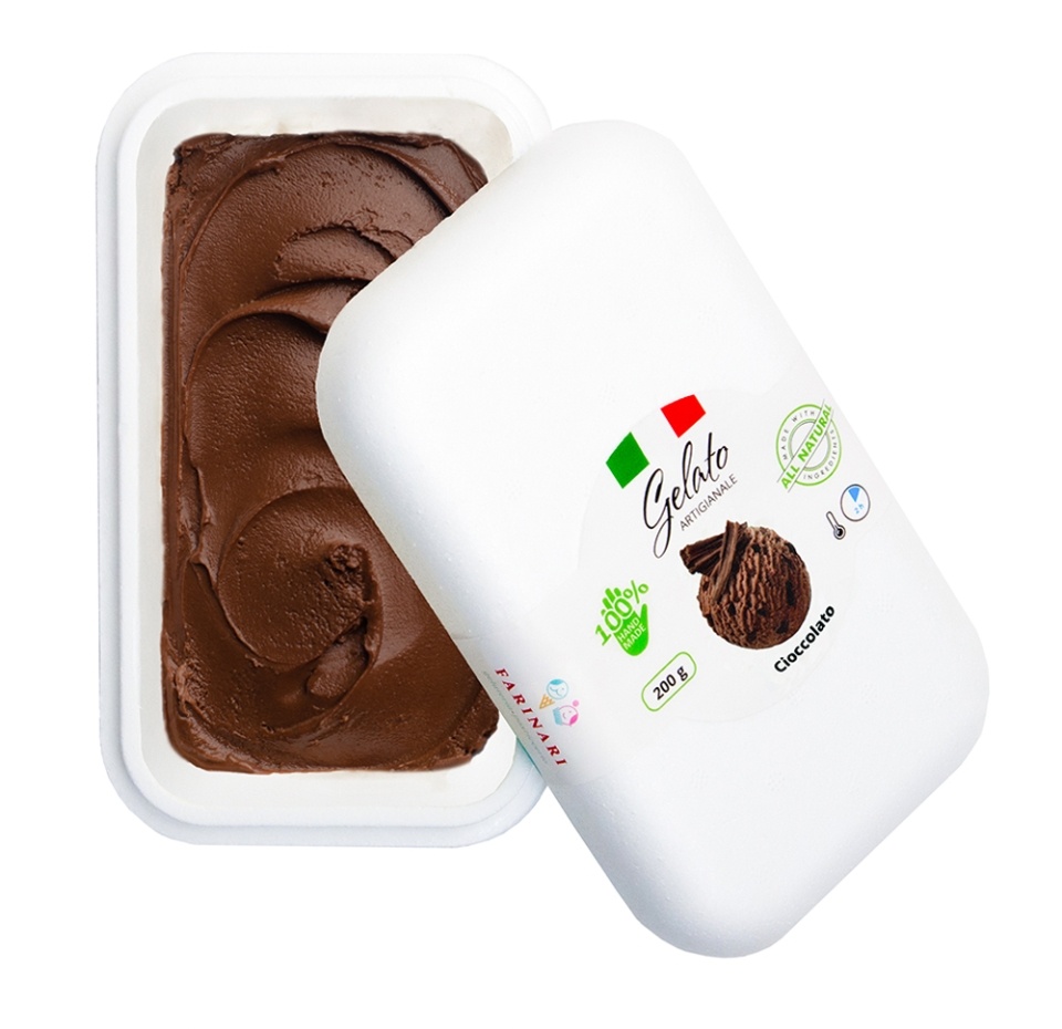 

Мороженое сливочное Farinari Джелато шоколадное ремесленное 8%-11% 200 г