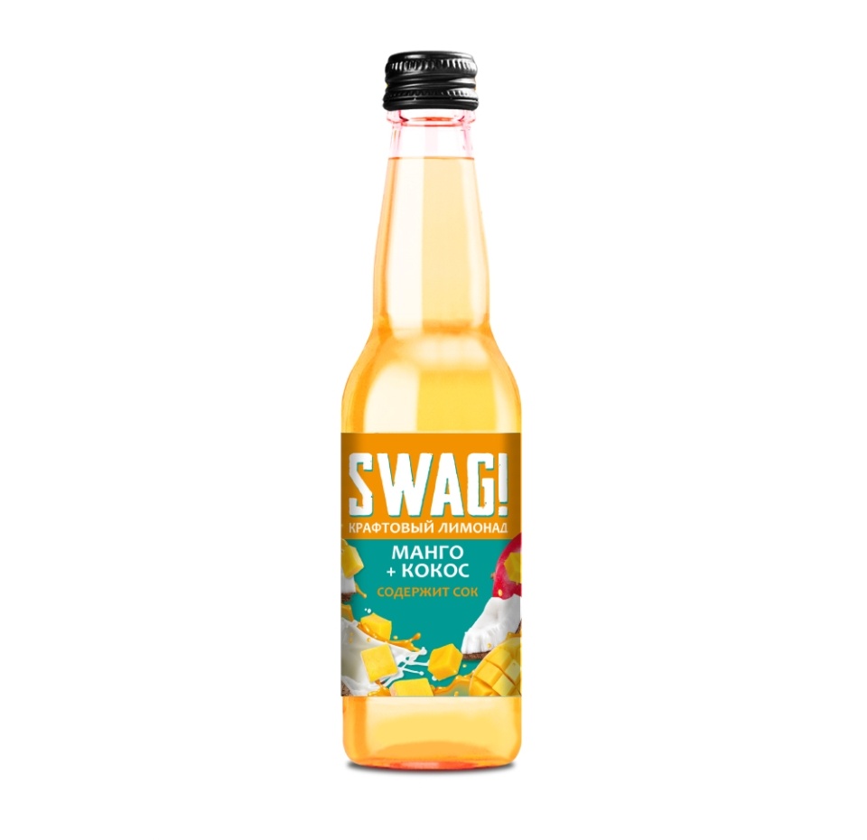 

Напиток Swag! со вкусом манго и кокоса сильногазированный 0.33 л