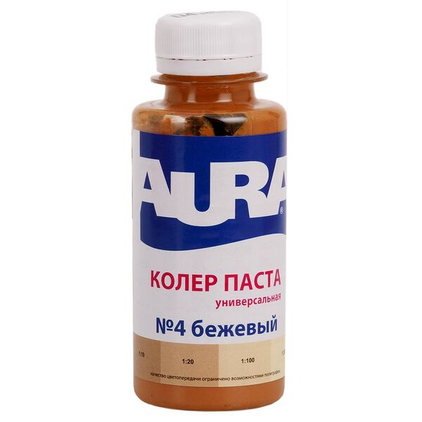 Паста колеровочная Aura №4, бежевый, 0.1 л