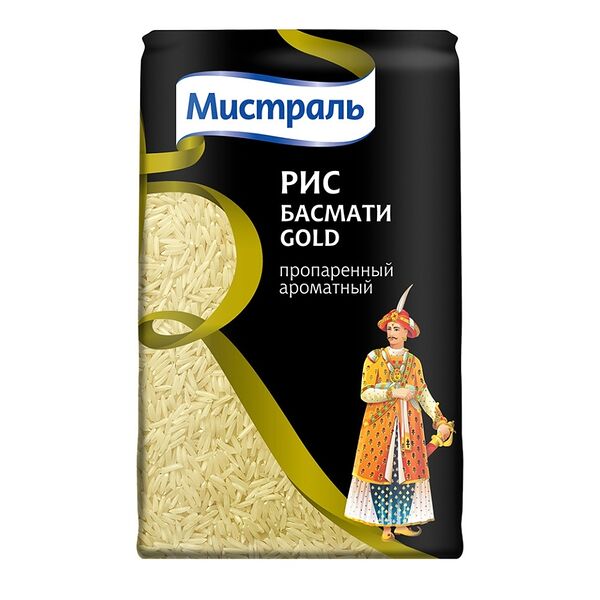 Рис Мистраль Басмати Gold пропаренный ароматный длиннозерный