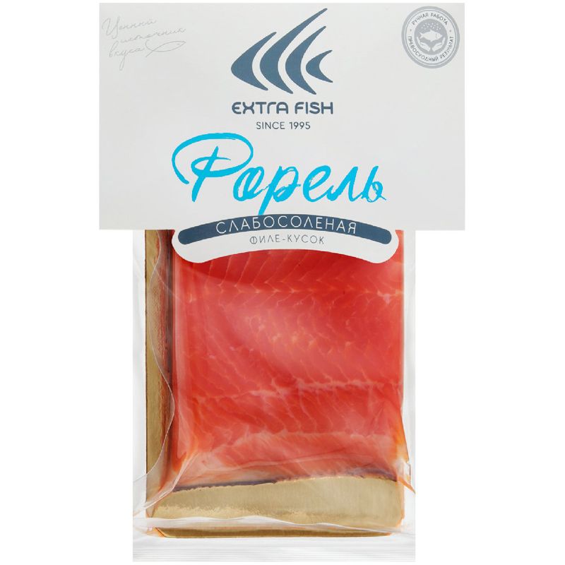 

Форель радужная Extra Fish филе-кусок с кожей слабосолёная 200 г