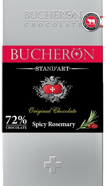 Шоколад Bucheron горький с розмарином и розовым перцем 100г