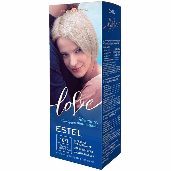 Крем-краска Estel Love 10/1 БЛОНДИН для волос серебристый стойкая
