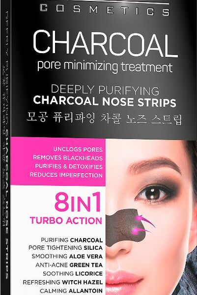 Полоски для носа Eveline Cosmetics Угольная процедура очищения пор глубоко очищающие 2 шт.