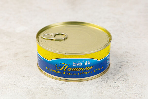 Паштет из печени и икры тресковых рыб