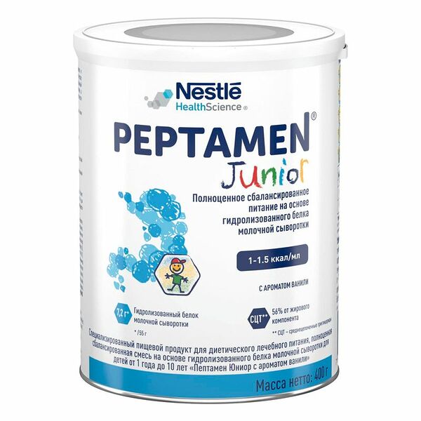 Сухая молочная смесь Peptamen Junior с ароматом ванили с 12 месяцев 400 г