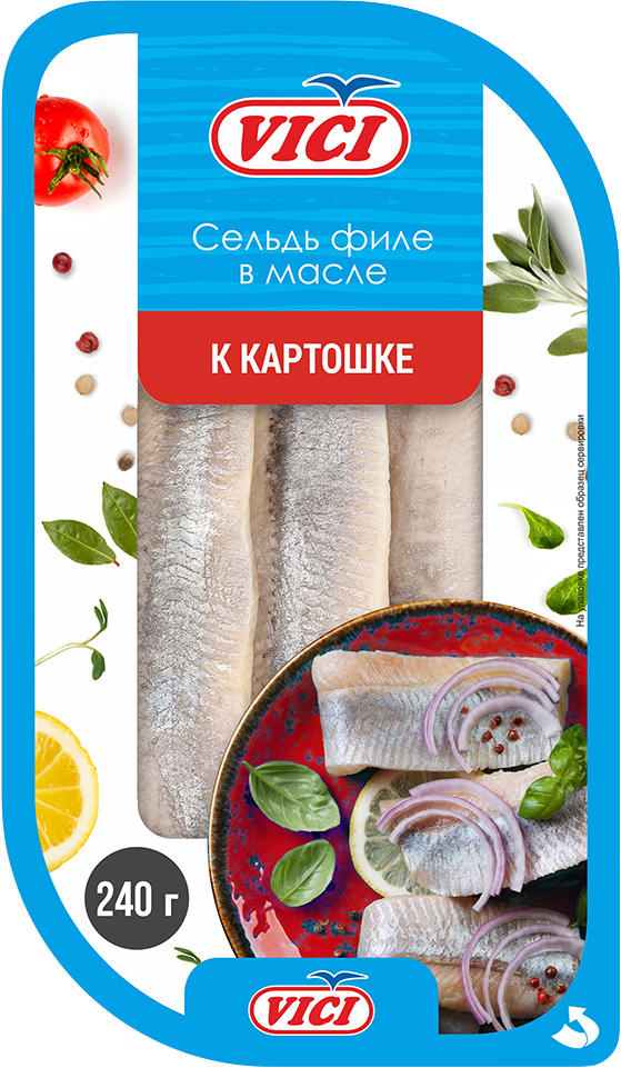 

Филе сельди Vici К картошке в масле
