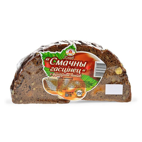 Хлеб Каравай Придвинья Смачны гастинец с фундуком в нарезке, ГОСТ