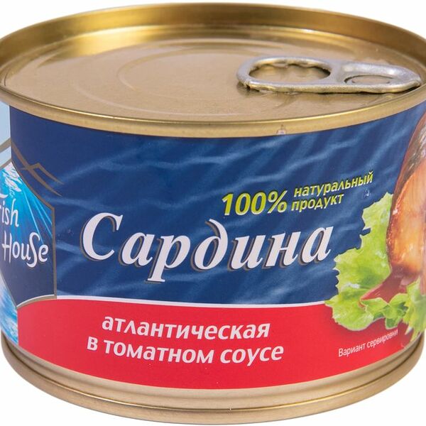 Сардина Fish House атлантическая в томатном соусе 250г