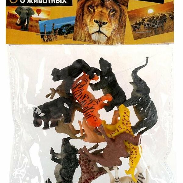 Игрушки Играем вместе Животные Африки, 12 шт