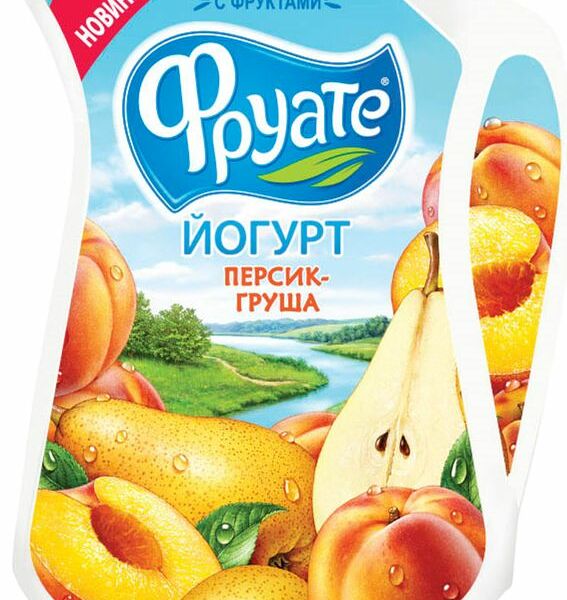 Йогурт Фруате персик-груша 1.5% 250г