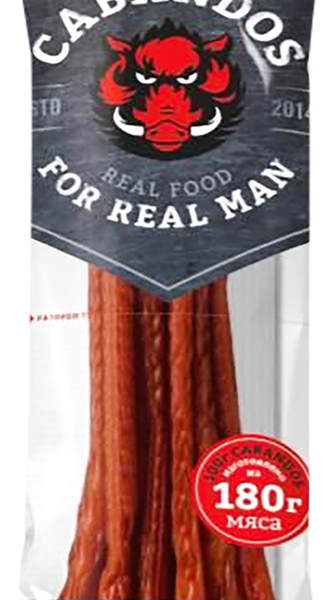 Колбаски копчено-вареные CABANDOS Острый, высший сорт