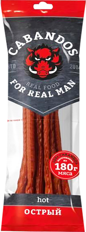

Колбаски копчено-вареные Cabandos Острый, высший сорт 85 г