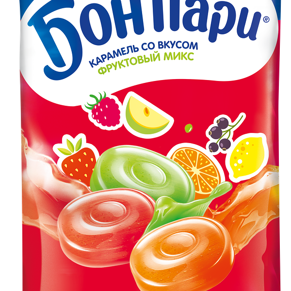 Карамель леденцовая БОН ПАРИ Фруктовый микс