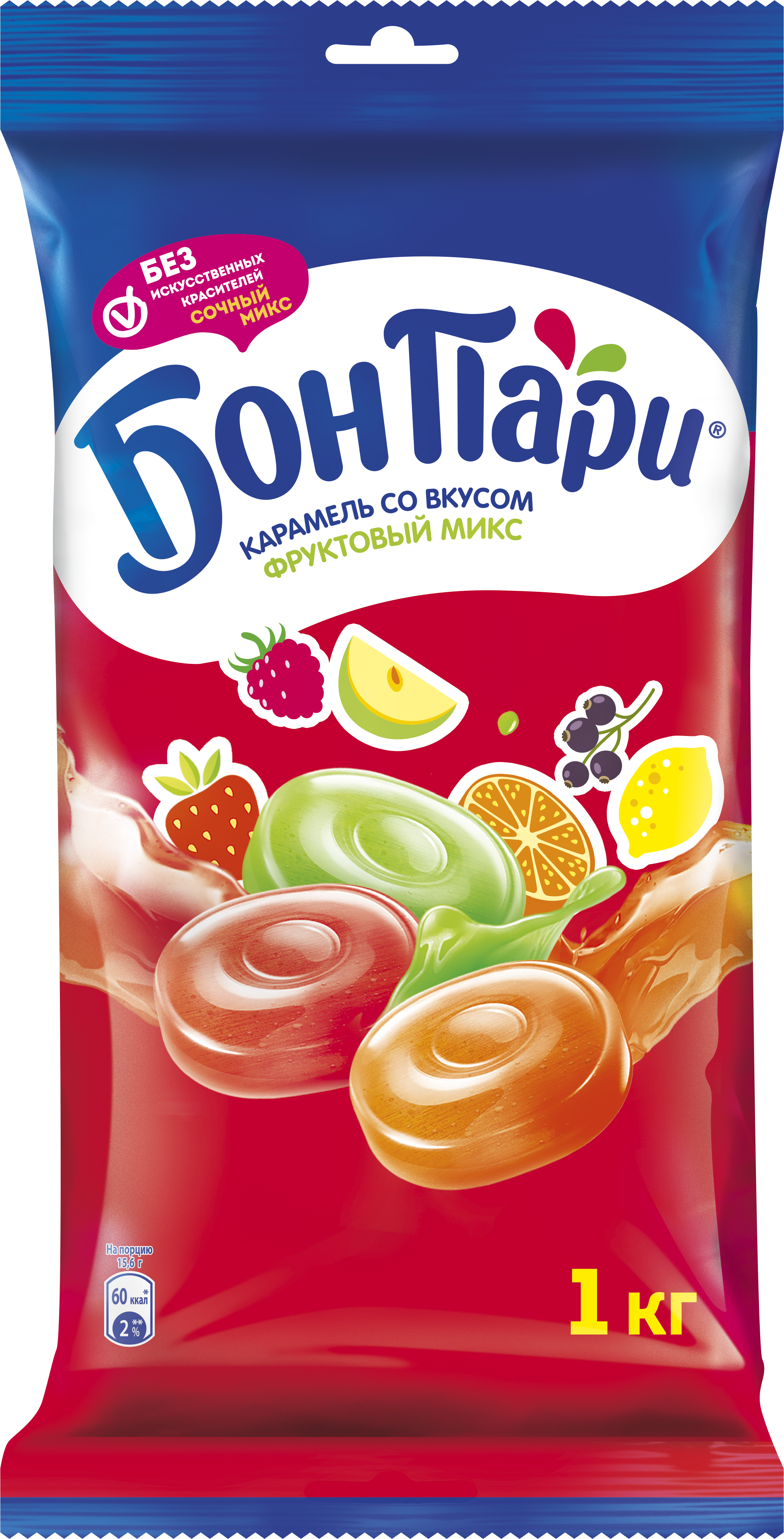 

Карамель леденцовая Бон Пари Фруктовый микс, 1 кг