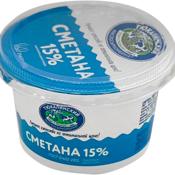 Сметана Тюкалинский маслосыркомбинат 15%