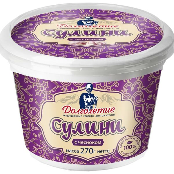 Соус Долголетие Сулини с чесноком 6-8% 270г