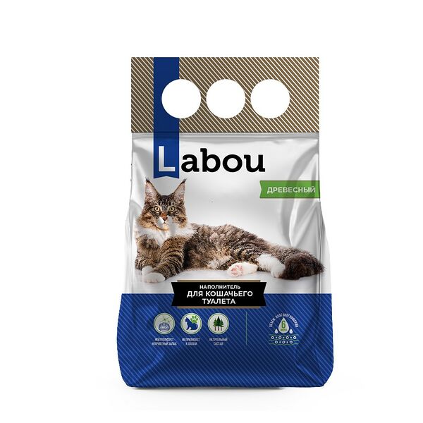Наполнитель для кошачьего туалета Labou комкующийся 5 литров 2,5кг