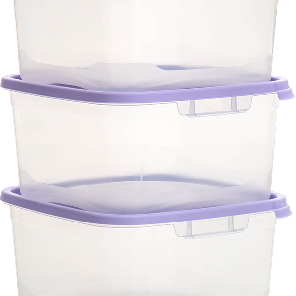 Комплект контейнеров ПОЛИМЕРБЫТ Каскад квадро СВЧ 1л, 3 шт., в ассортименте