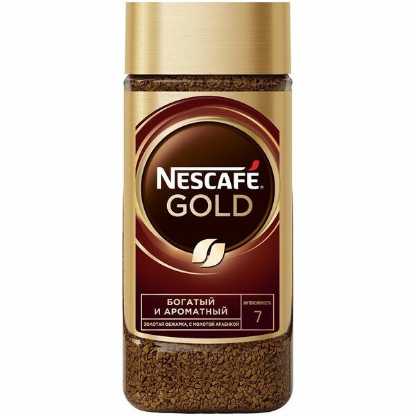 Кофе Nescafé Gold натуральный растворимый с добавлением молотого