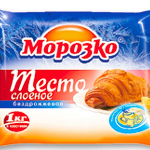 Тесто слоёное Морозко бездрожжевое, 1кг