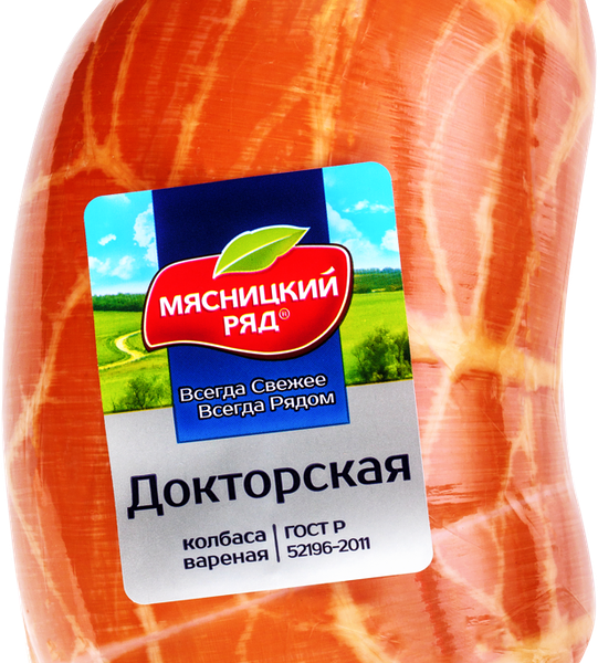 Колбаса МЯСНИЦКИЙ РЯД Докторская синюга кат.А охл. в/у вес 