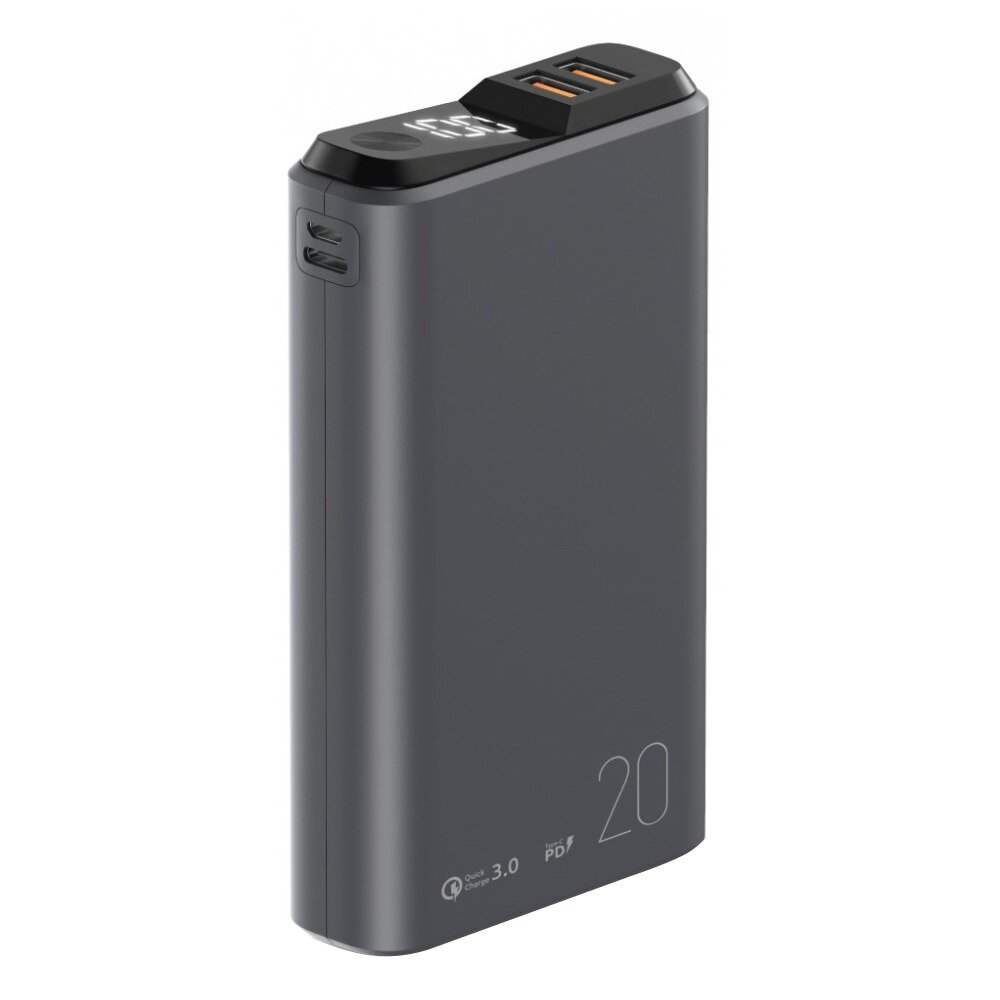 

Внешний аккумулятор Olmio QS-20 20000 мАч темно-серый